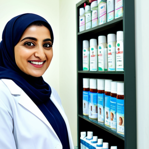 **

"A Pakistani female dermatologist in her late 30s, wearing a professional white coat and hijab, smiling warmly in a modern, well-lit clinic in Karachi. Background includes medical posters in Urdu and shelves with skincare products. Appropriate attire, fully clothed, modest, safe for work, perfect anatomy, correct proportions, professional portrait photography, high quality, family-friendly."

**
